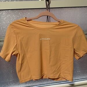 ALPHALETE peach crop top